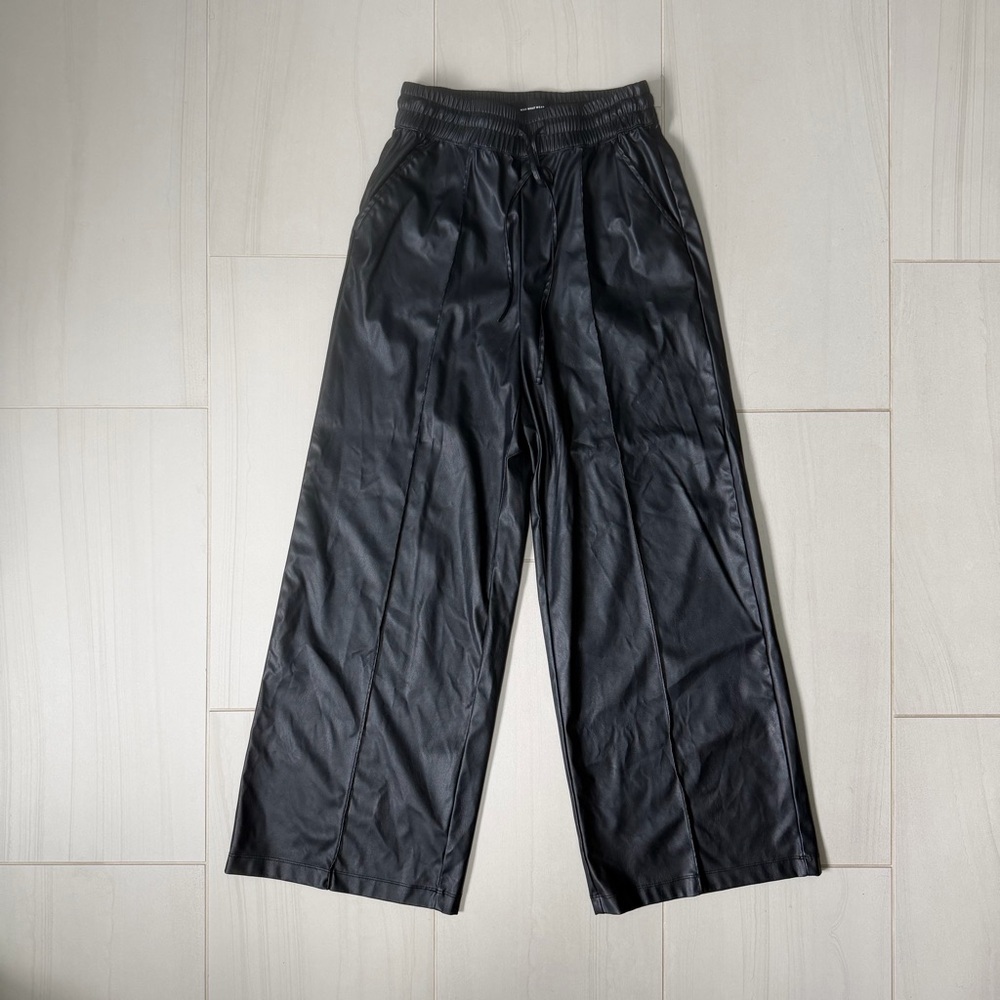 Who What Wear Black Faux Leather Pants